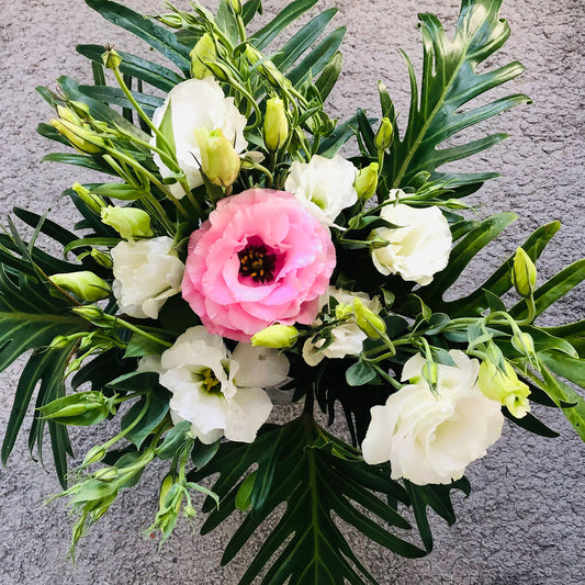 Pink & White Rose Arrangement